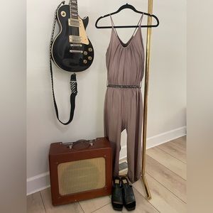Cute Taupe Forever 21 Jumpsuit Perfect for Summer, Size M
